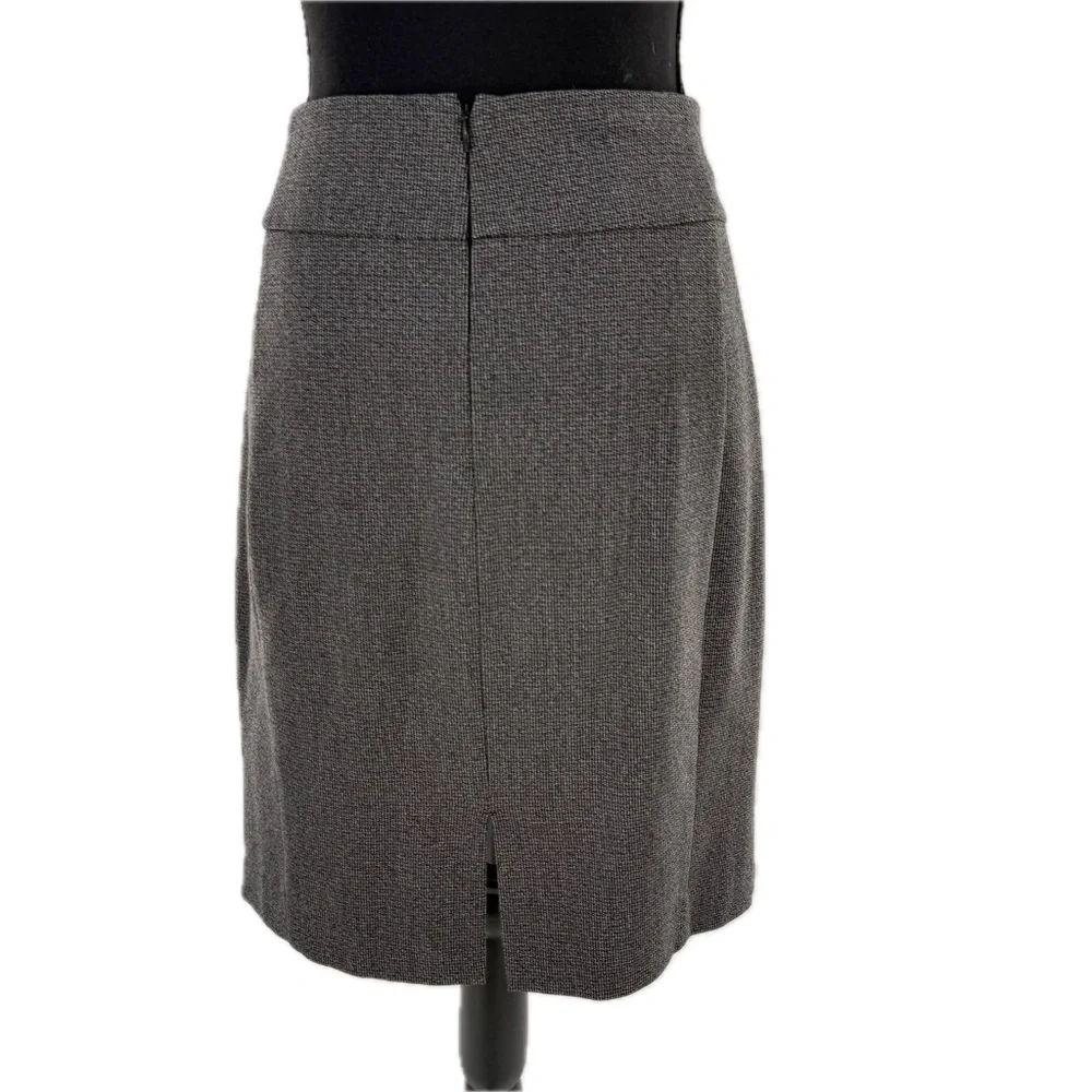 Express Textured Black/White Hip Pleat Detail Pencil Skirt 22